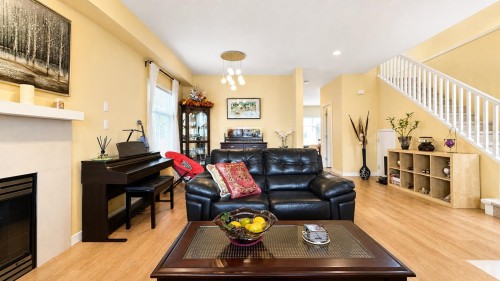 10520 Odlin Road, Richmond, BC - Indoor Photo Showing Living Room With Fireplace