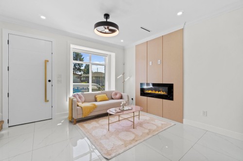 8073 18Th Avenue, Burnaby, BC - Indoor Photo Showing Other Room With Fireplace
