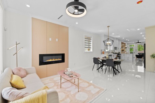 8073 18Th Avenue, Burnaby, BC - Indoor With Fireplace