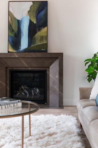 3420 1St Avenue W, Vancouver, BC - Indoor Photo Showing Living Room With Fireplace