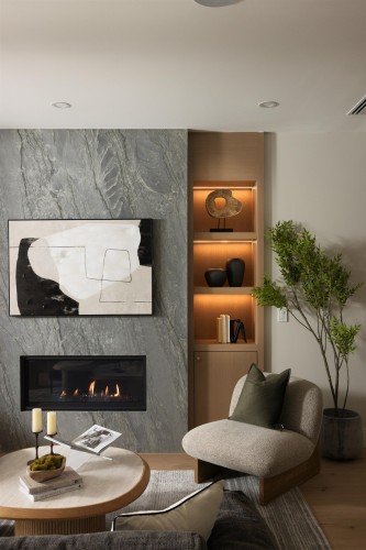 2-242 20Th Avenue E, Vancouver, BC - Indoor Photo Showing Living Room With Fireplace