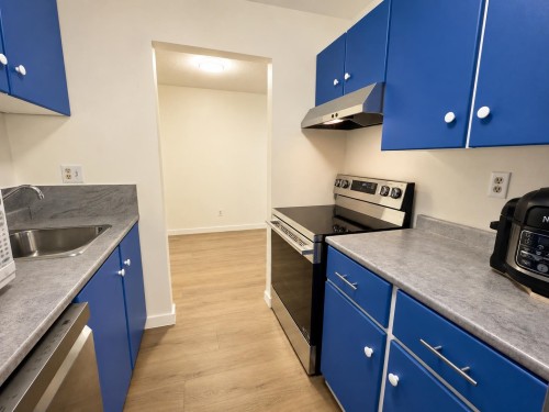 303-9890 Manchester Drive, Burnaby, BC - Indoor Photo Showing Kitchen