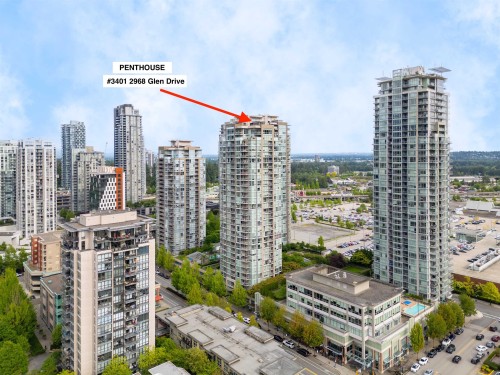 3401-2968 Glen Drive, Coquitlam, BC - Outdoor With Facade