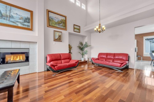 707 Omineca Avenue, Port Coquitlam, BC - Indoor Photo Showing Living Room With Fireplace