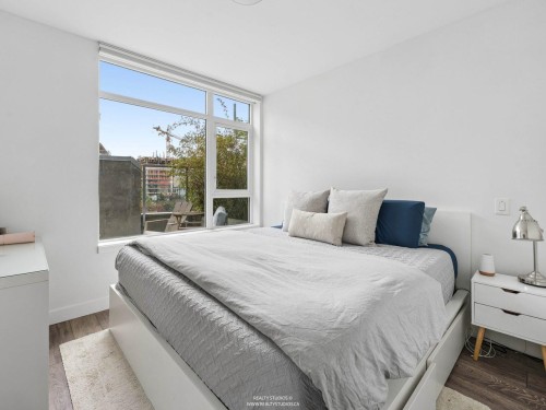 205-8538 River District Crossing, Vancouver, BC - Indoor Photo Showing Bedroom