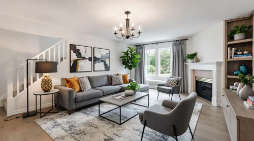 5-2600 Beaverbrook Crescent, Burnaby, BC - Indoor Photo Showing Living Room With Fireplace