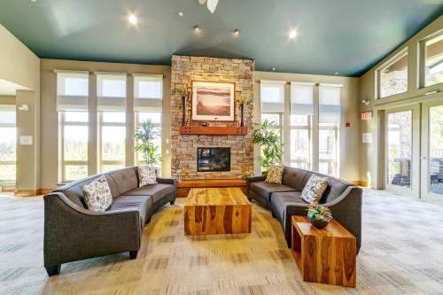 187-3105 Dayanee Springs Boulevard, Coquitlam, BC - Indoor Photo Showing Living Room With Fireplace