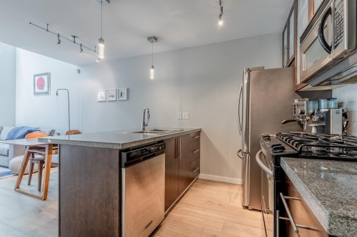 1227 Richards Street, Vancouver, BC - Indoor Photo Showing Kitchen With Upgraded Kitchen