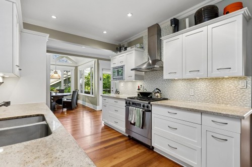 2997 38Th Avenue W, Vancouver, BC - Indoor Photo Showing Kitchen With Double Sink With Upgraded Kitchen