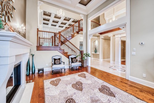 4180 Granville Avenue, Richmond, BC - Indoor With Fireplace