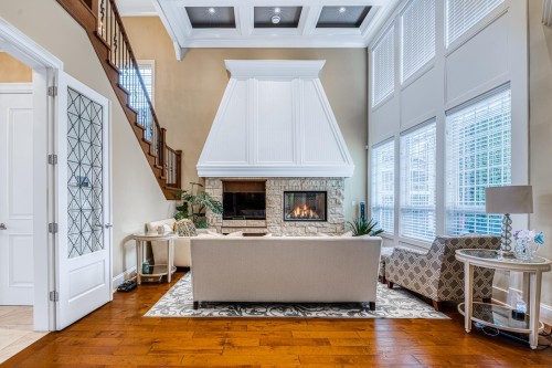 4180 Granville Avenue, Richmond, BC - Indoor Photo Showing Other Room With Fireplace