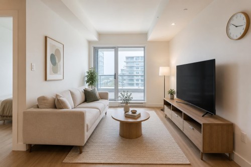 1113-6811 Pearson Way, Richmond, BC - Indoor Photo Showing Living Room