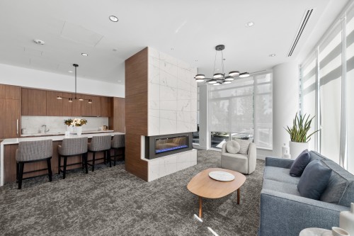 602-7683 Park Crescent, Burnaby, BC - Indoor With Fireplace