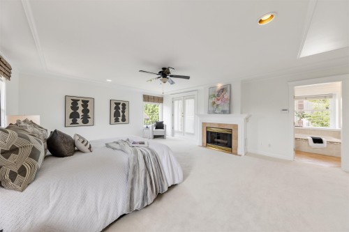 5885 Walker Avenue, Burnaby, BC - Indoor Photo Showing Bedroom With Fireplace