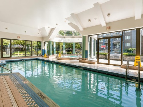 101-3070 Guildford Way, Coquitlam, BC - Indoor Photo Showing Other Room With In Ground Pool