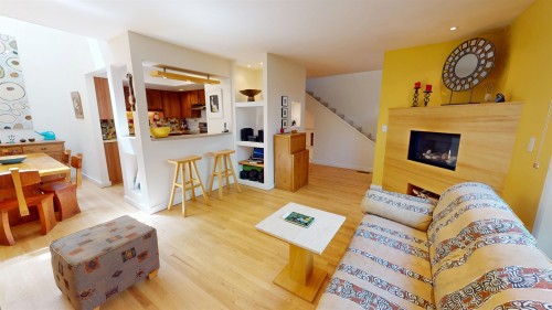 1339 Chestnut Street, Vancouver, BC - Indoor Photo Showing Living Room With Fireplace