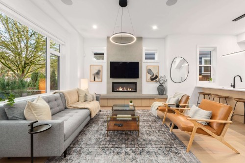 1220 11Th Avenue E, Vancouver, BC - Indoor Photo Showing Living Room With Fireplace
