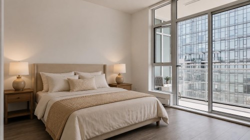 4105-4670 Assembly Way, Burnaby, BC - Indoor Photo Showing Bedroom