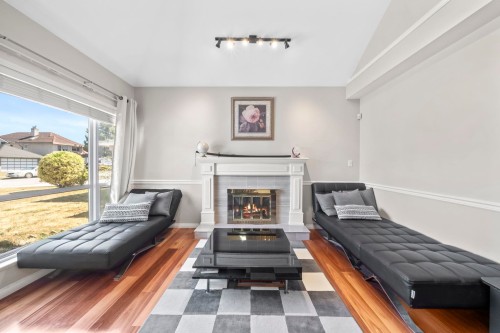 3628 Mckay Drive, Richmond, BC - Indoor Photo Showing Living Room With Fireplace