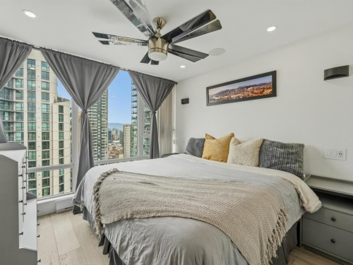 3106-1495 Richards Street, Vancouver, BC - Indoor Photo Showing Bedroom