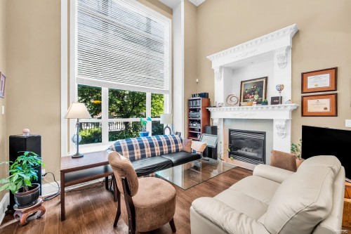 8480 Francis Road, Richmond, BC - Indoor Photo Showing Living Room With Fireplace