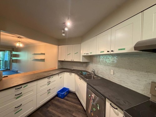 1210 Pacific Street, Coquitlam, BC - Indoor Photo Showing Kitchen With Double Sink