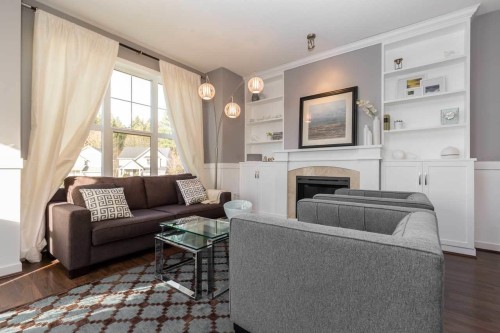 3355 Devonshire Avenue, Coquitlam, BC - Indoor Photo Showing Living Room With Fireplace