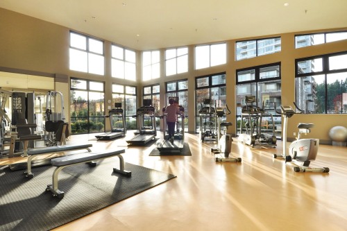 2501-3102 Windsor Gate, Coquitlam, BC - Indoor Photo Showing Gym Room
