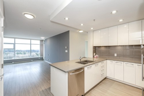2501-3102 Windsor Gate, Coquitlam, BC - Indoor Photo Showing Kitchen With Double Sink With Upgraded Kitchen