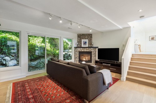 5766 Cranley Drive, West Vancouver, BC - Indoor Photo Showing Other Room With Fireplace