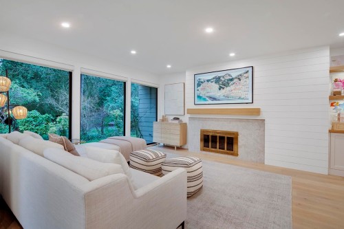 2159 Mcmullen Avenue, Vancouver, BC - Indoor Photo Showing Living Room With Fireplace