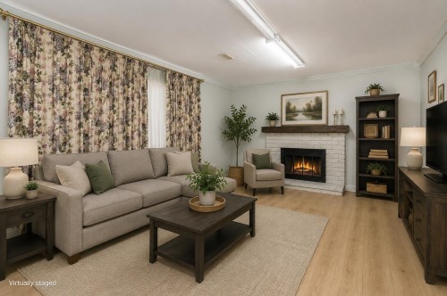 4630 44B Avenue, Delta, BC - Indoor Photo Showing Living Room With Fireplace