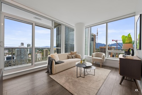 2709-1955 Alpha Way, Burnaby, BC - Indoor Photo Showing Living Room