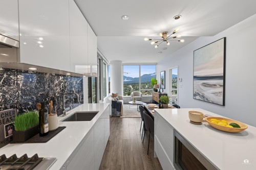 2709-1955 Alpha Way, Burnaby, BC - Indoor Photo Showing Kitchen With Upgraded Kitchen