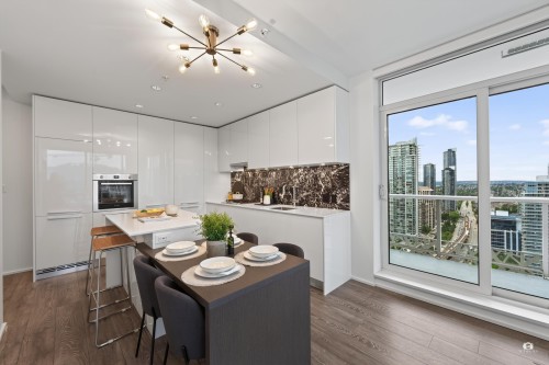 2709-1955 Alpha Way, Burnaby, BC - Indoor Photo Showing Dining Room