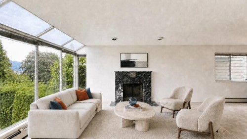4438 4Th Avenue W, Vancouver, BC - Indoor Photo Showing Living Room With Fireplace