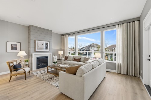 3410 Korba Avenue, Coquitlam, BC - Indoor Photo Showing Living Room With Fireplace