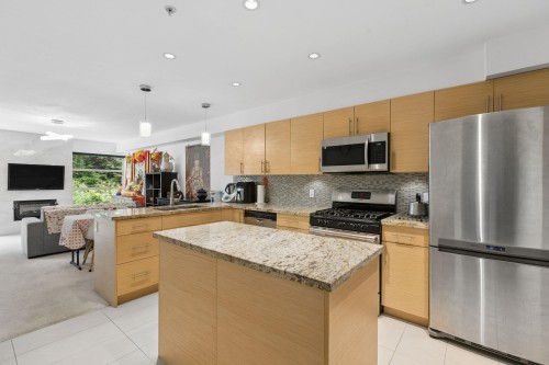 204-2832 Capilano Road, North Vancouver, BC - Indoor Photo Showing Kitchen With Stainless Steel Kitchen