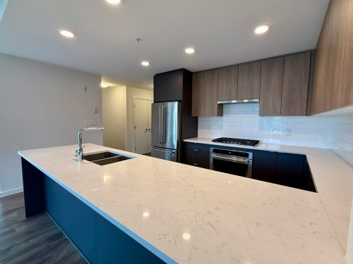 312-621 Regan Avenue, Coquitlam, BC - Indoor Photo Showing Kitchen With Double Sink With Upgraded Kitchen