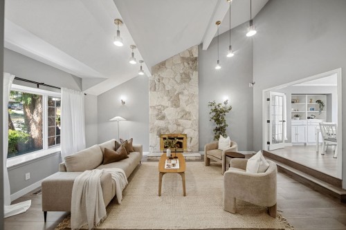 2480 Gale Avenue, Coquitlam, BC - Indoor With Fireplace