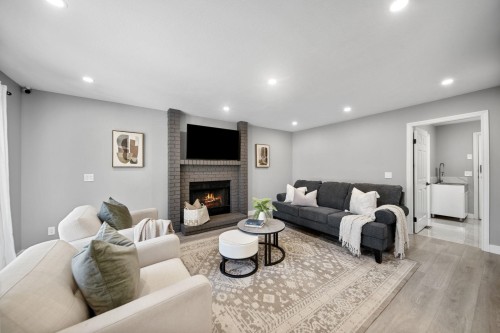 2480 Gale Avenue, Coquitlam, BC - Indoor Photo Showing Living Room With Fireplace