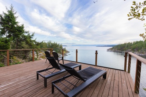 5322 Natalie Lane, Halfmoon Bay, BC - Outdoor With Body Of Water With Deck Patio Veranda With View