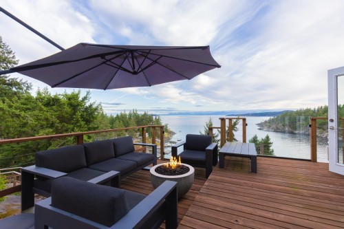 5322 Natalie Lane, Halfmoon Bay, BC - Outdoor With Body Of Water With Deck Patio Veranda With View With Exterior