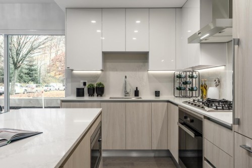 302-488 58Th Avenue W, Vancouver, BC - Indoor Photo Showing Kitchen With Upgraded Kitchen