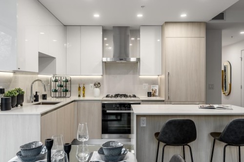 302-488 58Th Avenue W, Vancouver, BC - Indoor Photo Showing Kitchen With Upgraded Kitchen