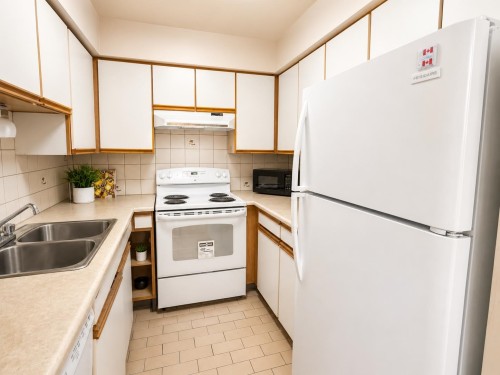 103-5025 Sanders Street, Burnaby, BC - Indoor Photo Showing Kitchen With Double Sink