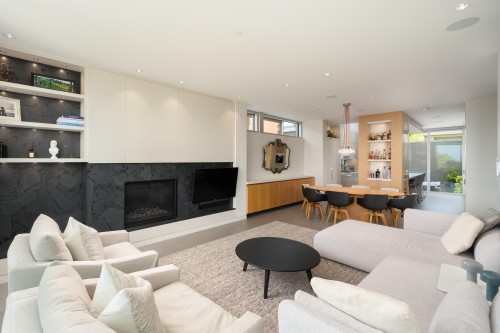 3250 20Th Avenue W, Vancouver, BC - Indoor Photo Showing Living Room With Fireplace