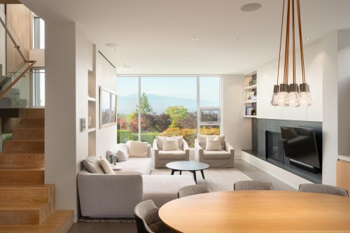3250 20Th Avenue W, Vancouver, BC - Indoor Photo Showing Living Room With Fireplace
