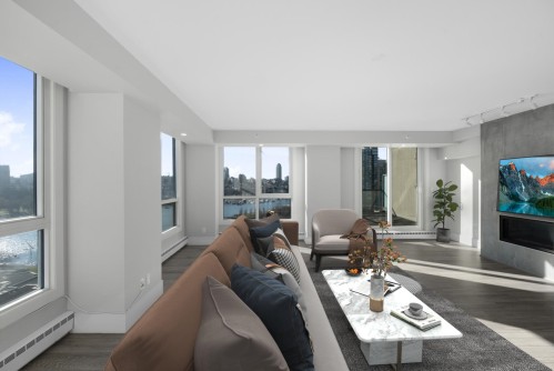 18A-199 Drake Street, Vancouver, BC - Indoor Photo Showing Living Room