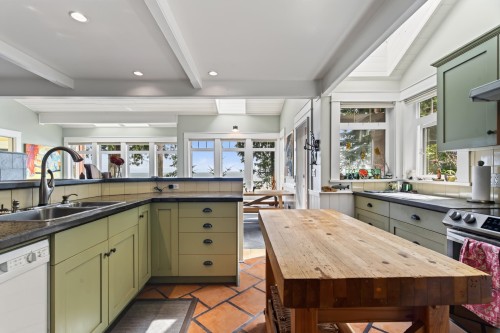 105 Island Park Drive, Galiano Island, BC - Indoor Photo Showing Kitchen With Double Sink